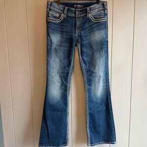 Silver Jeans Co Suki Mid Rise Curvy Fit Bootcut Jeans W30 L32